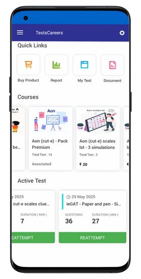 TestsCareers app on Android and iOS